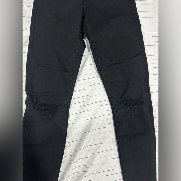 TOPSHOP BLACK JEANS - skinny ripped - Picture 2 of 5